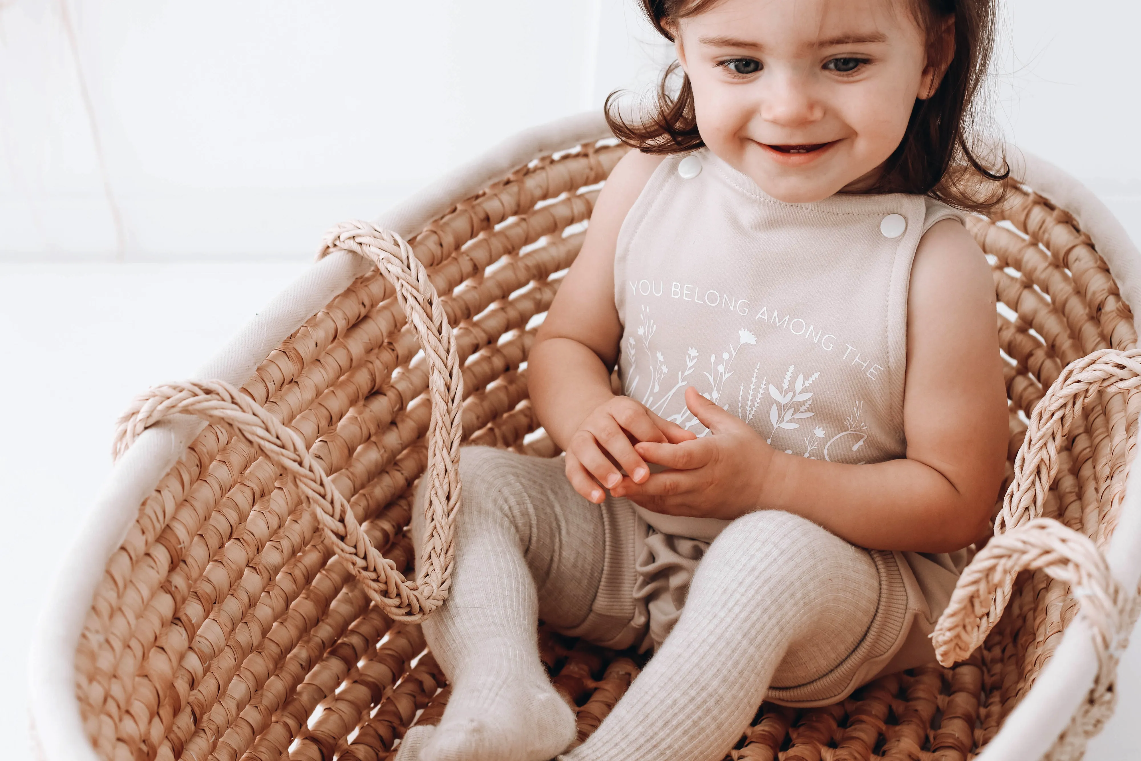 ' You belong among the wildflowers ' SEPIA  bummie romper