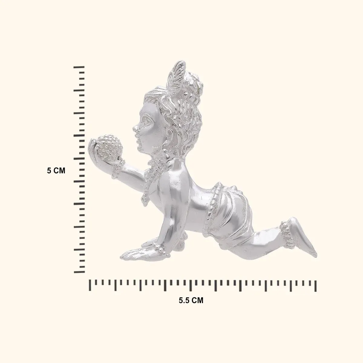 925 Silver Solid Bal krishna