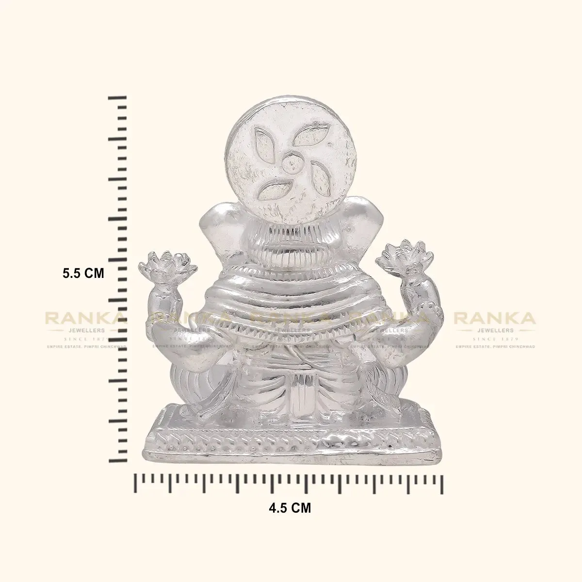 925 Silver Solid Dagdushet ganeshji Idol