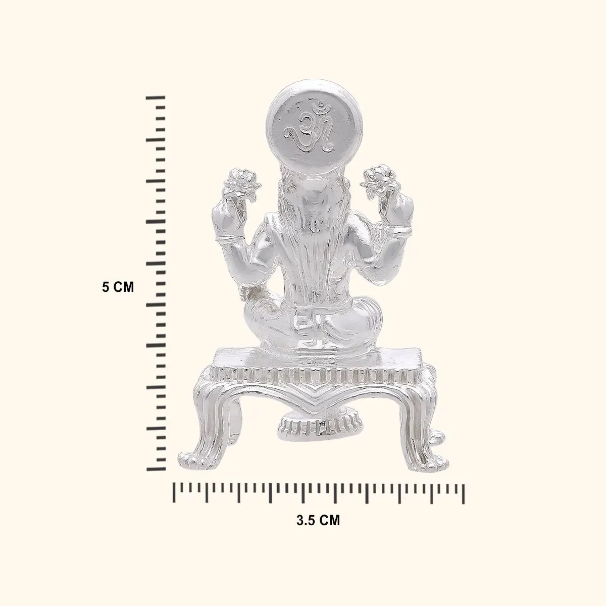 925 Silver Solid Patla Laxmi Idol