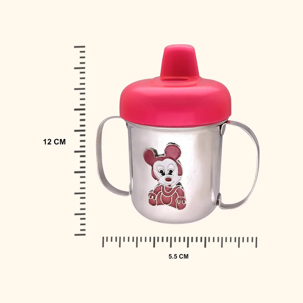 925 Silver Twin Handle Baby Bottle
