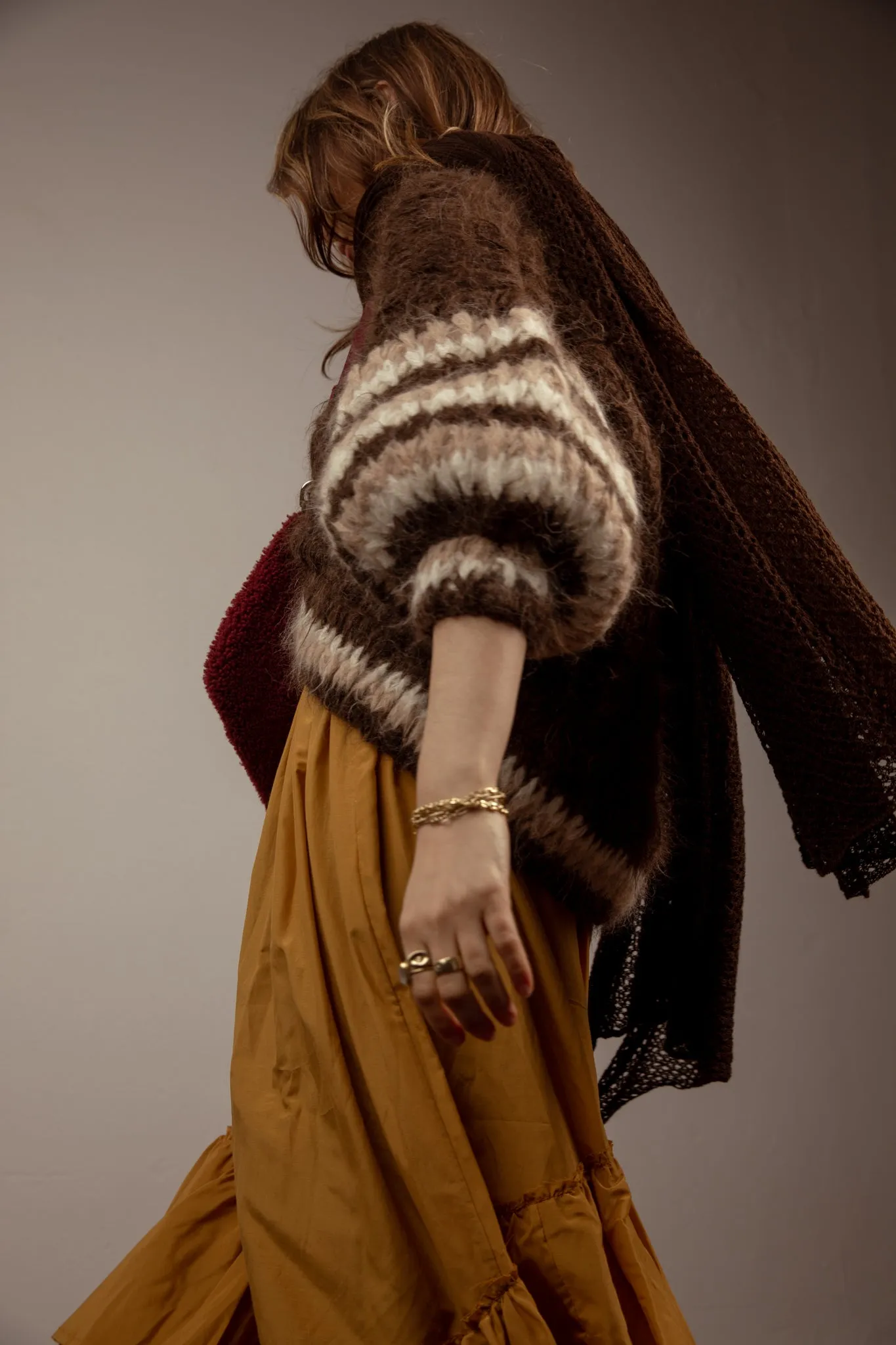 Amano baby alpaca oversize shawl-Mocca