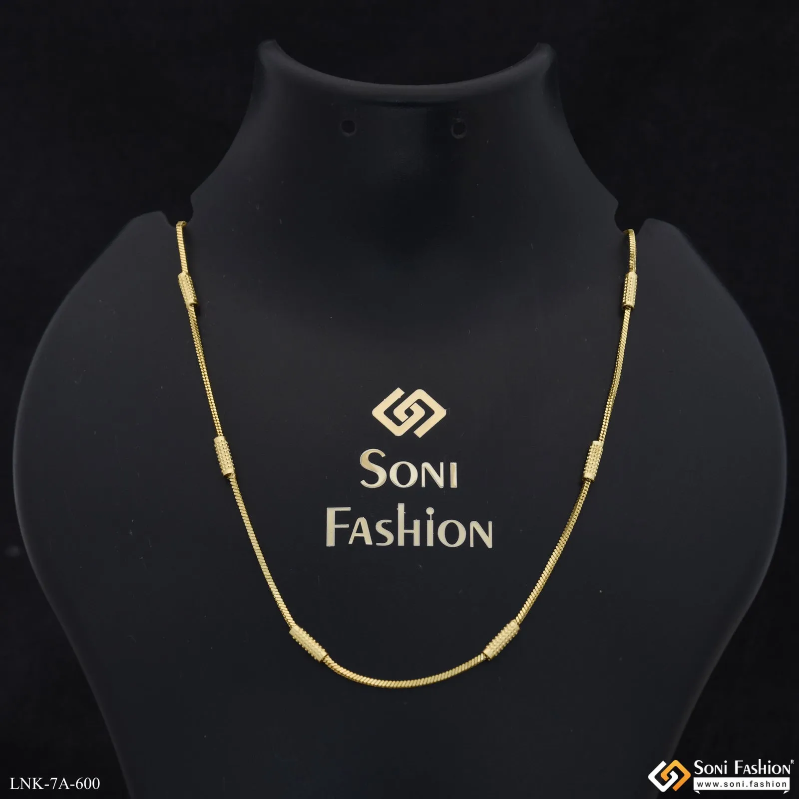 Artisanal Design Gold Plated Chain for Ladies - Style A600