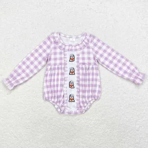Baby Infant Girls Rompers Halloween Checkered Ghost Long Sleeve Rompers LR1299