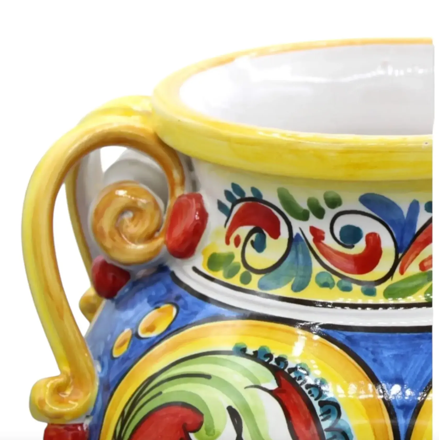 Caltagirone Vase with Four Handles