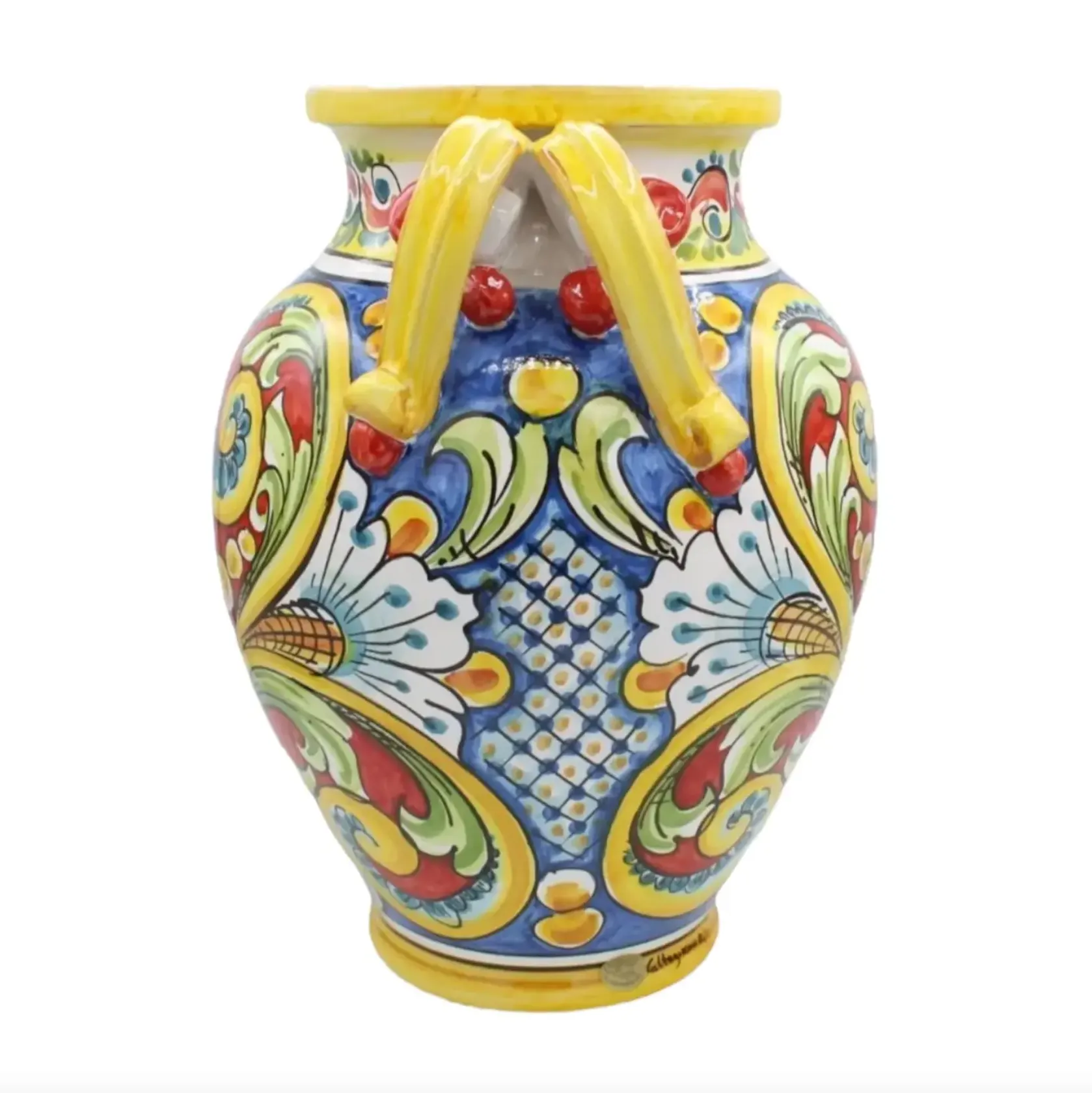 Caltagirone Vase with Four Handles
