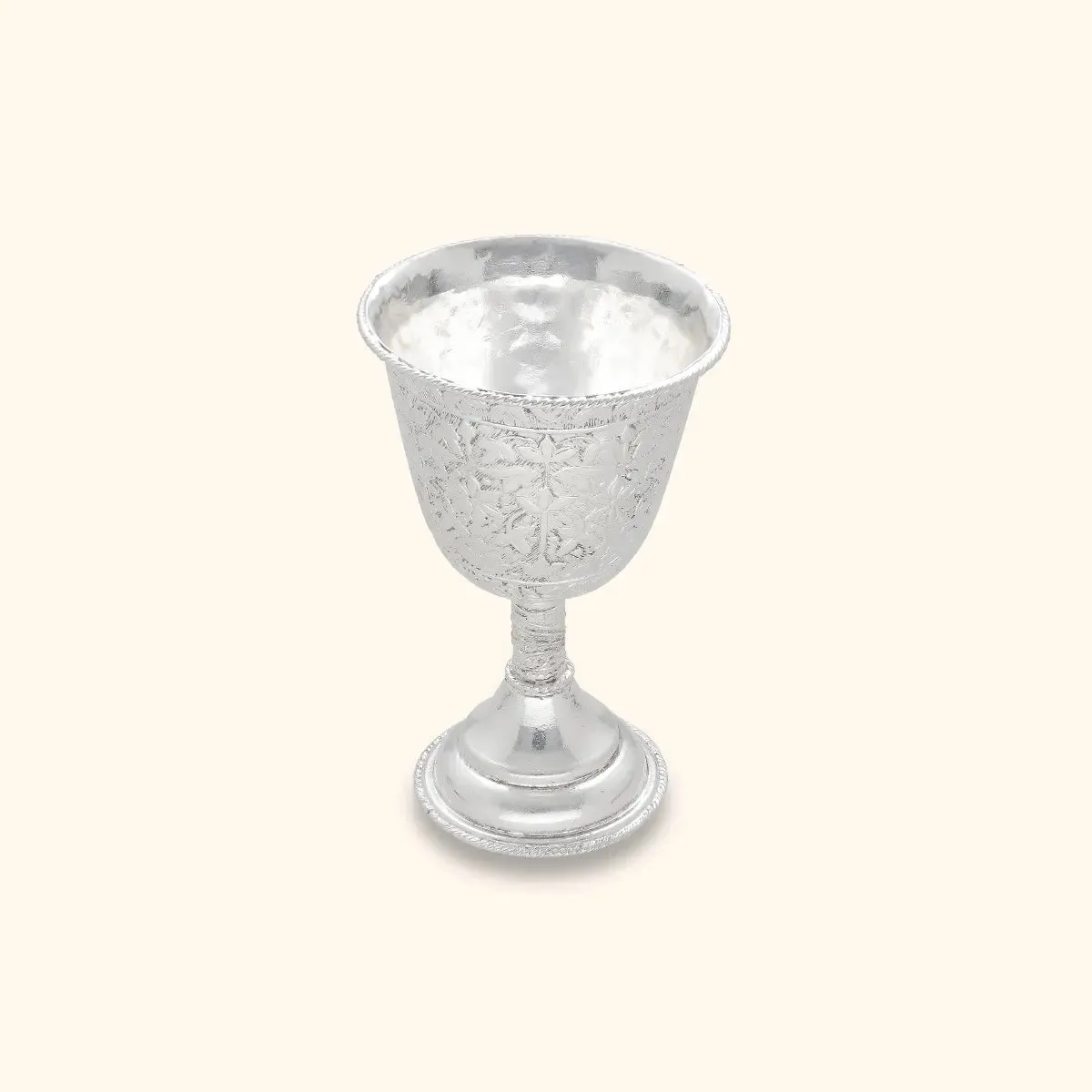 Elegant Silver Wine Glass