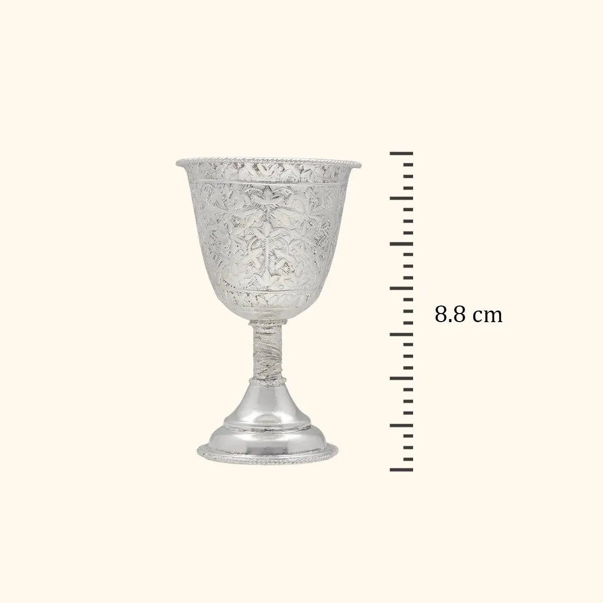 Elegant Silver Wine Glass