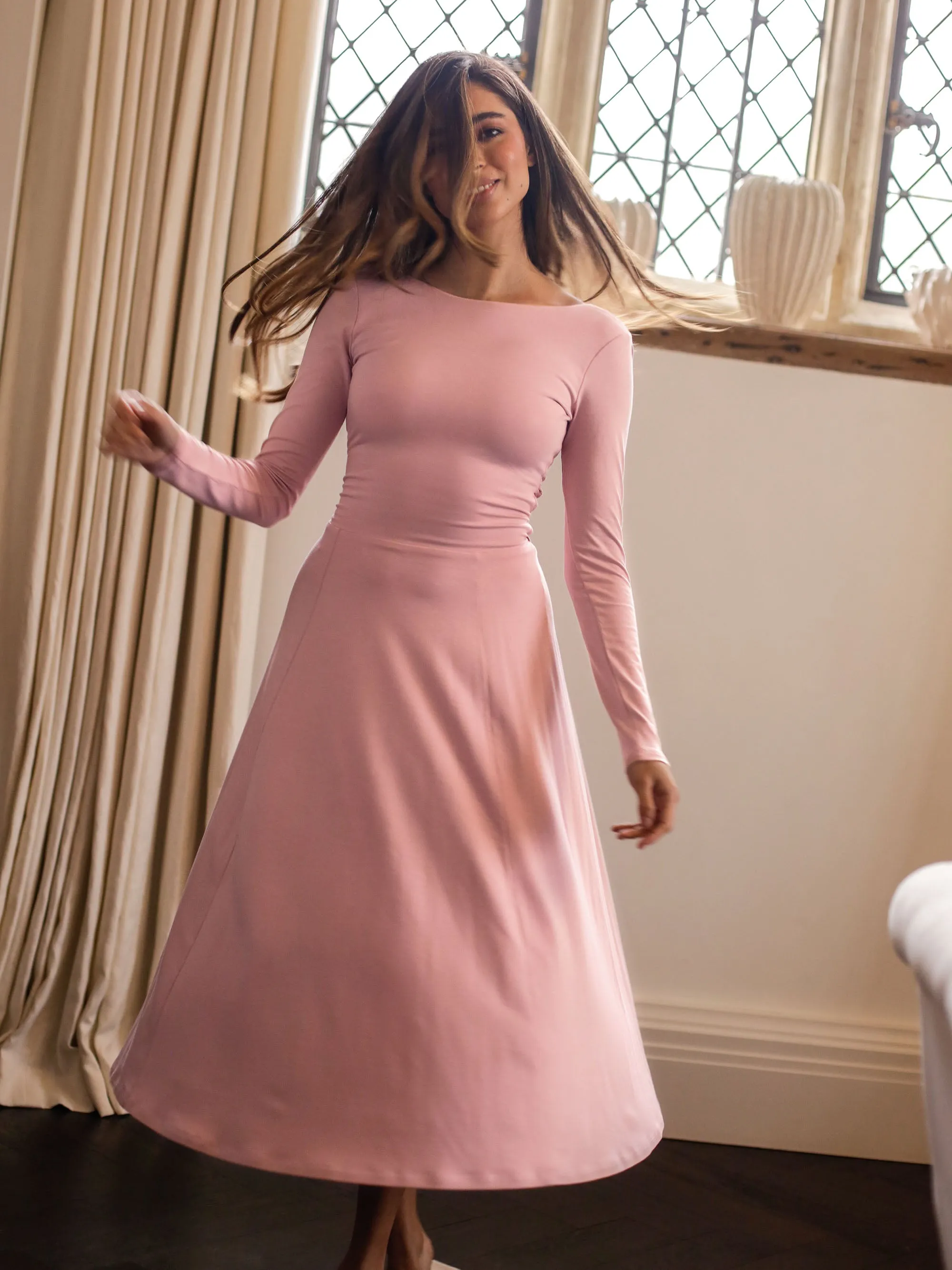 Iris Midi Dress in Organic Bamboo
