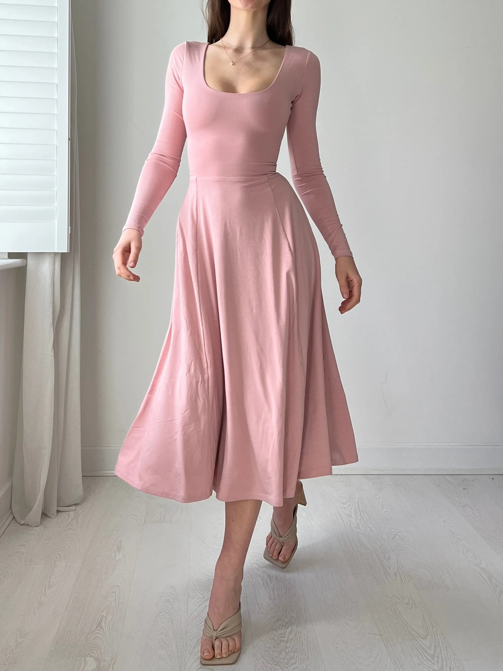 Iris Midi Dress in Organic Bamboo