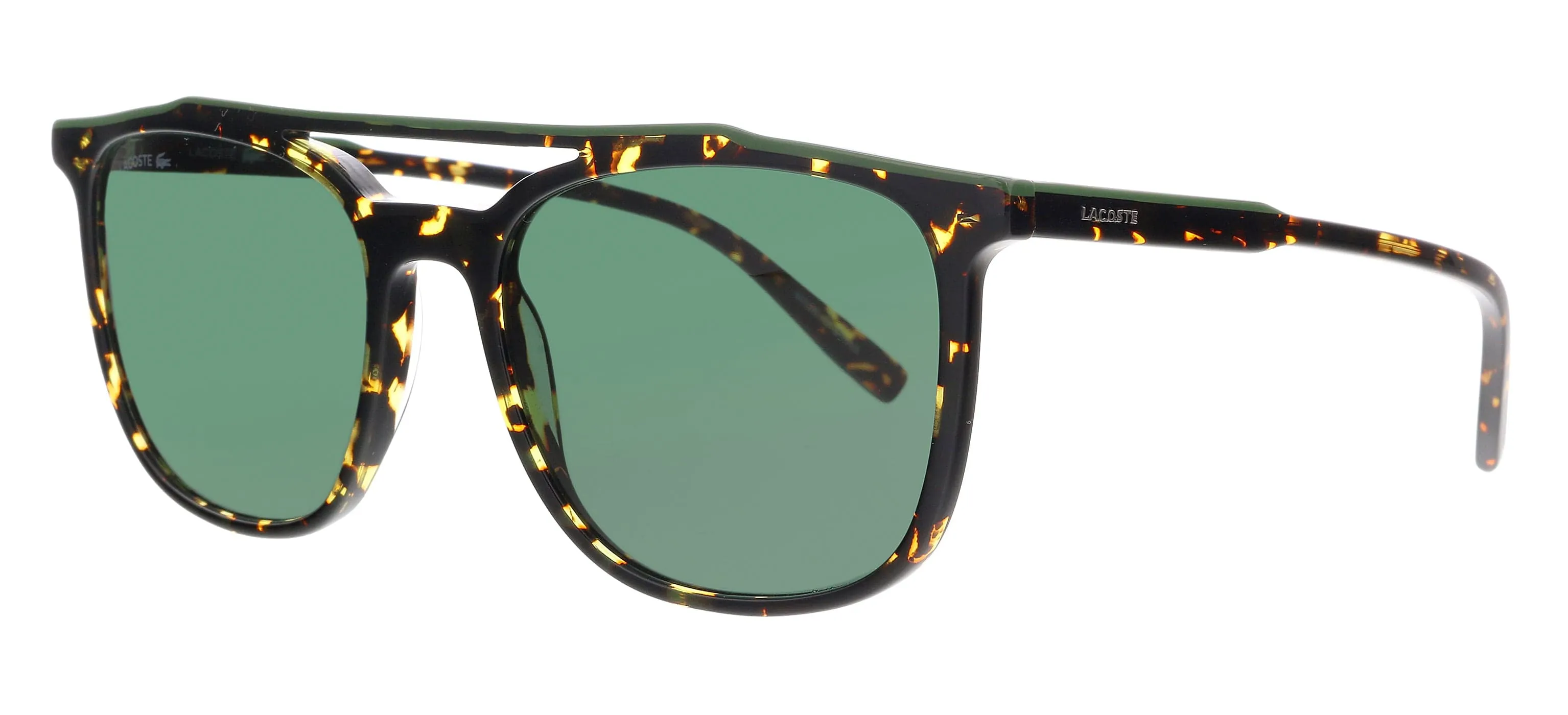 Lacoste L924S 43116 Havana/Green Brow Bar Square Sunglasses