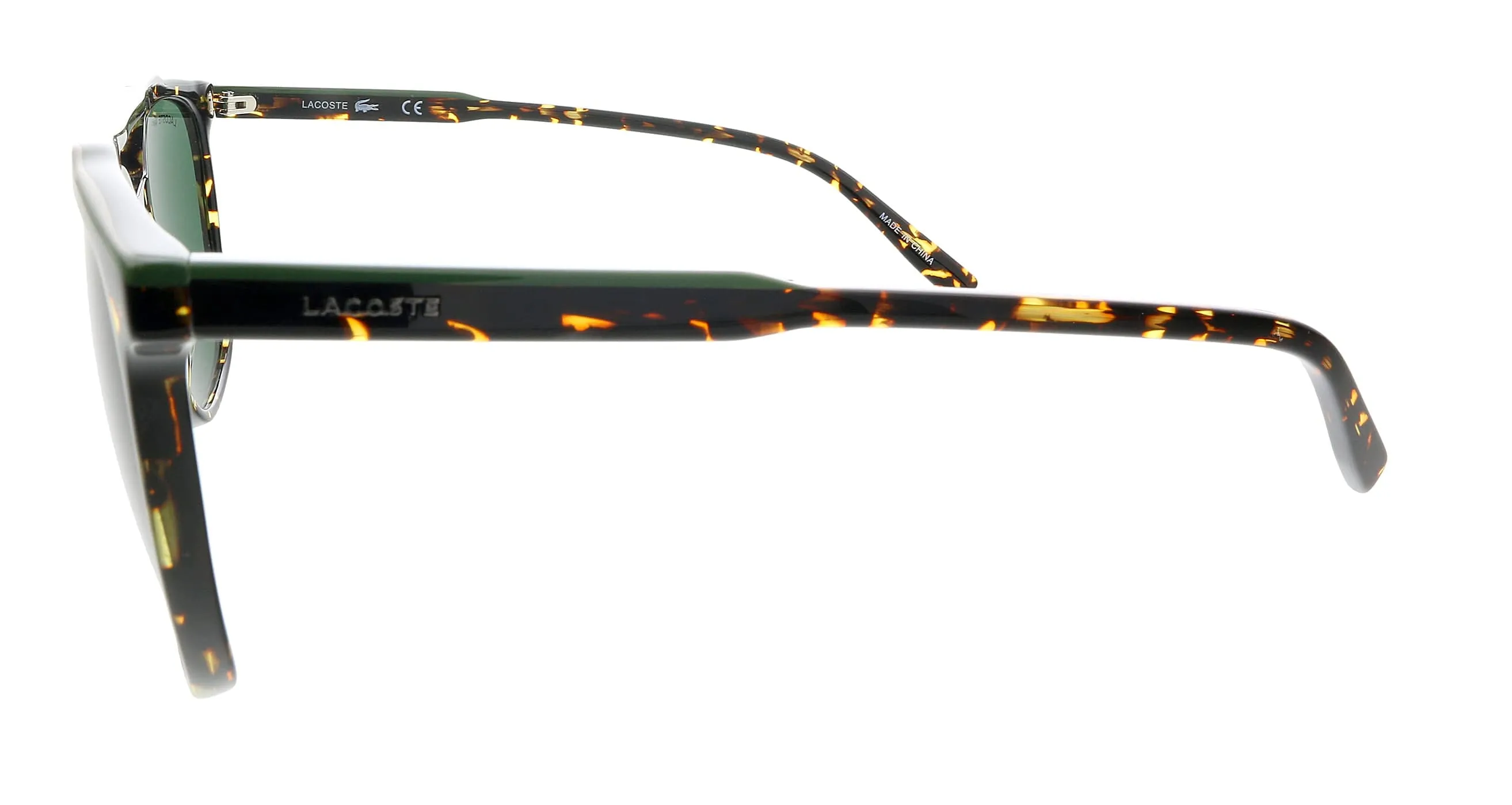 Lacoste L924S 43116 Havana/Green Brow Bar Square Sunglasses