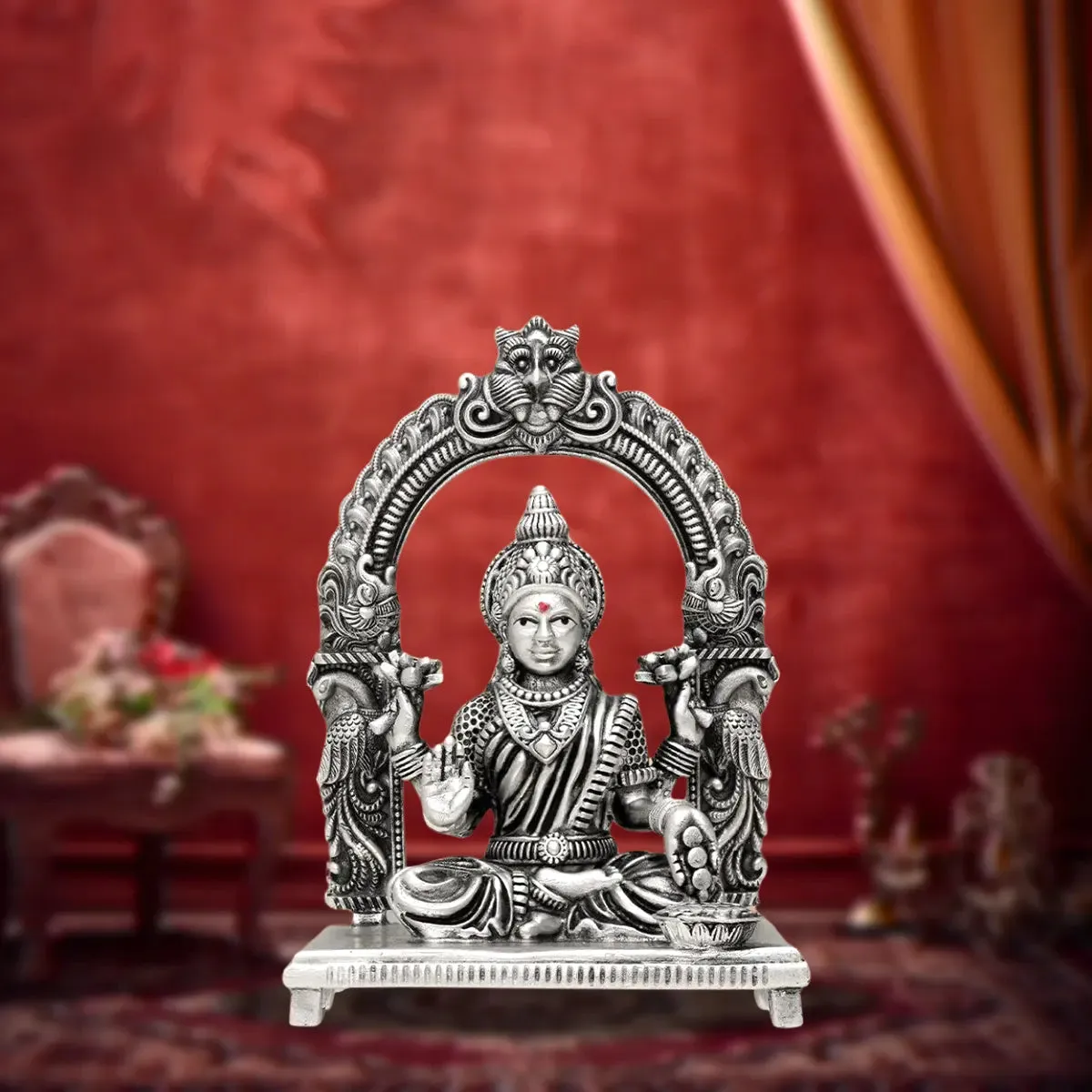 Lakshmi Antique 925 Silver Idol