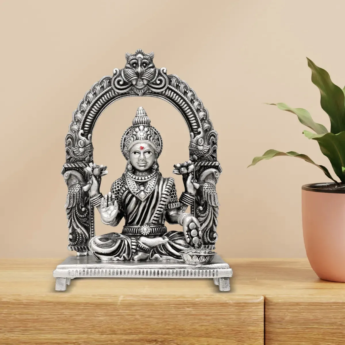 Lakshmi Antique 925 Silver Idol
