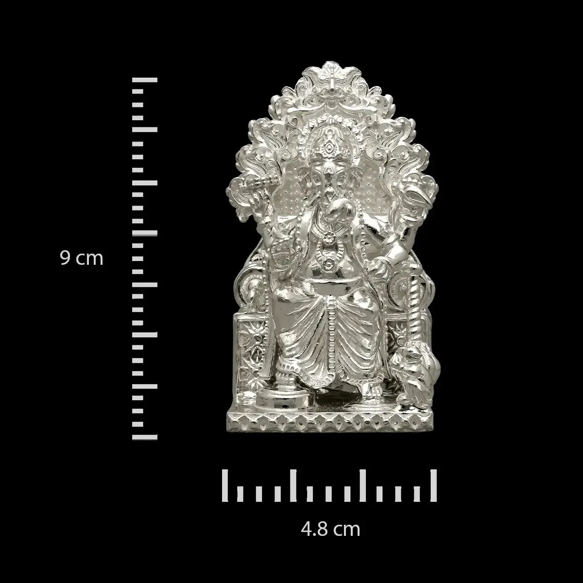 Lalbaugcha Raja 925 Silver Murti