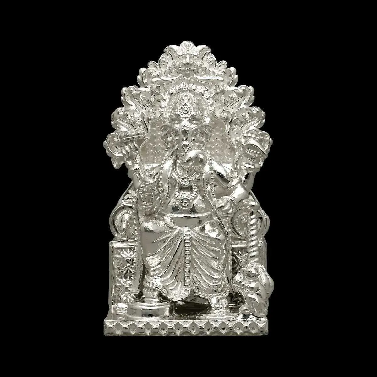 Lalbaugcha Raja 925 Silver Murti