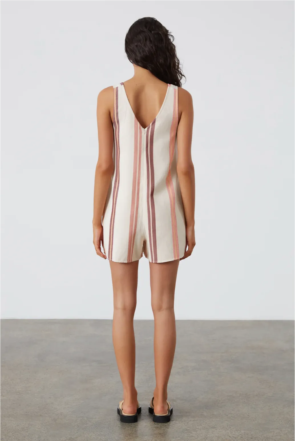 LOUNGER STRIPE ORGANIC COTTON JUMPSUIT