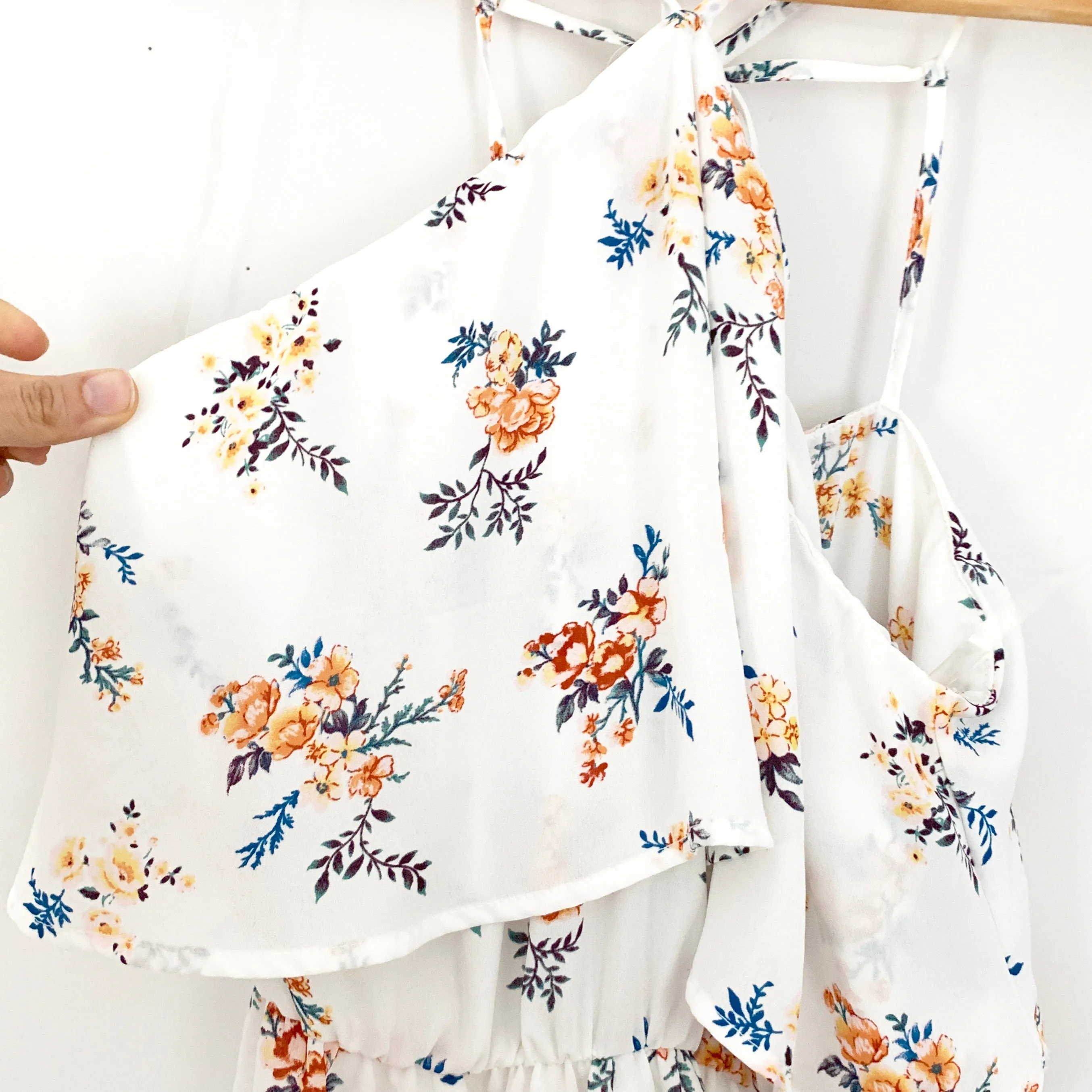 Lush White Floral Romper- Size S
