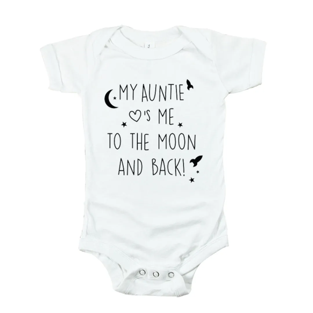 My Auntie Love's Me to The Moon & Back Baby Romper Set