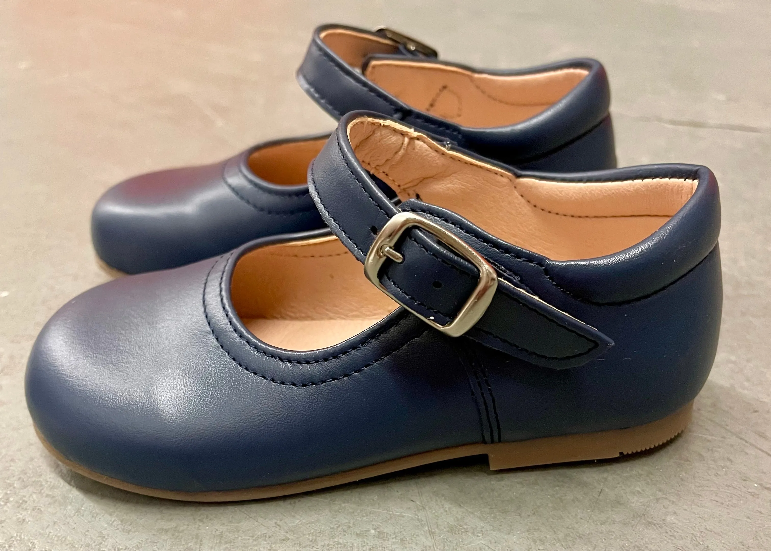 Navy Leather Mary Janes