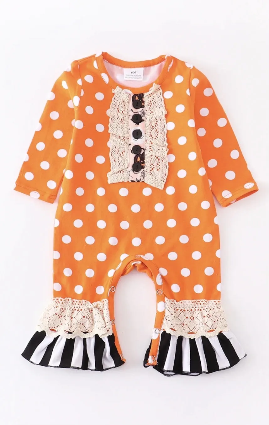 POLKADOT RUFFLE BABY ROMPER