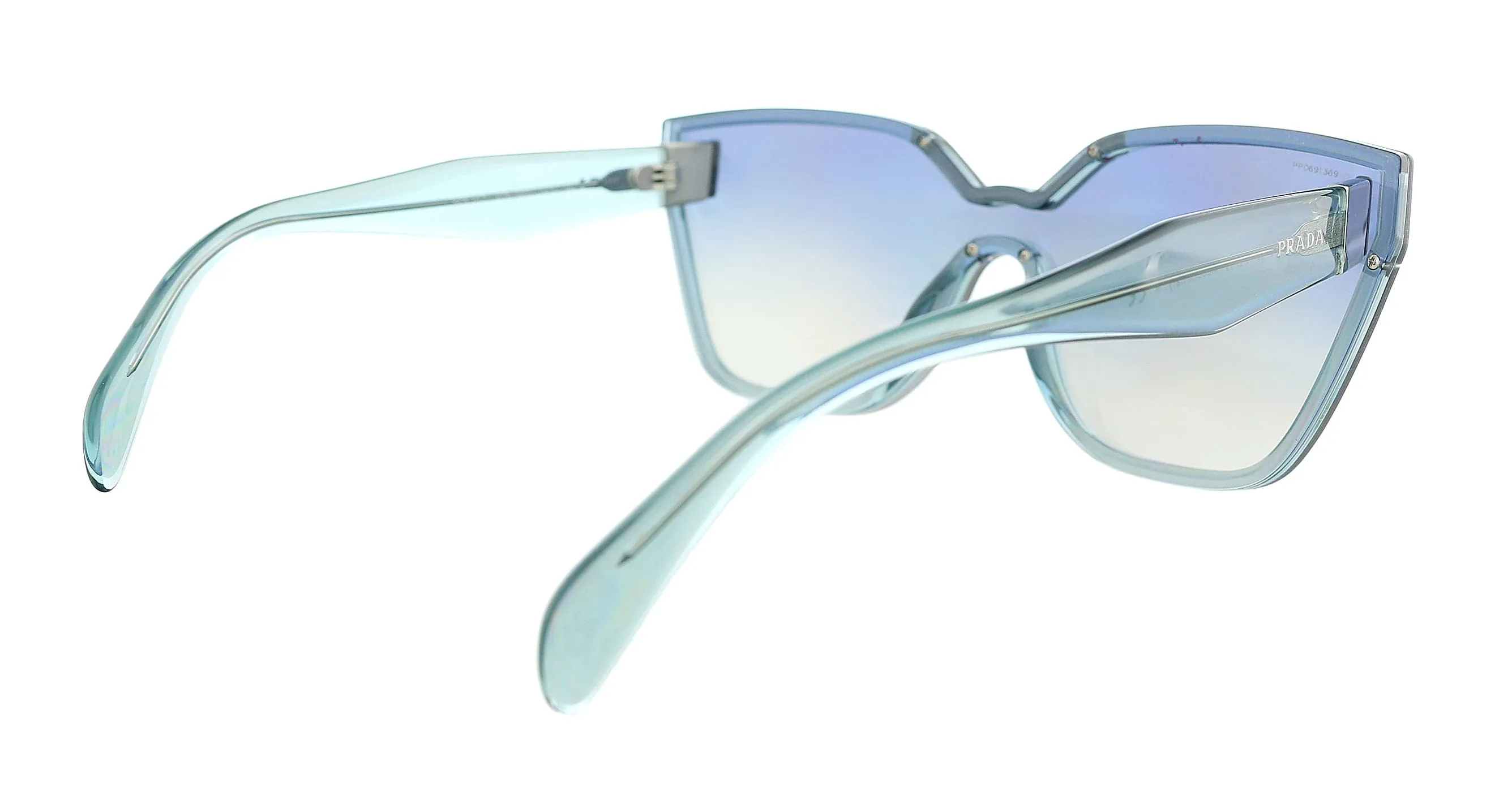 Prada 0PR 16TS VIS5R0 Light Azure Square Sunglasses