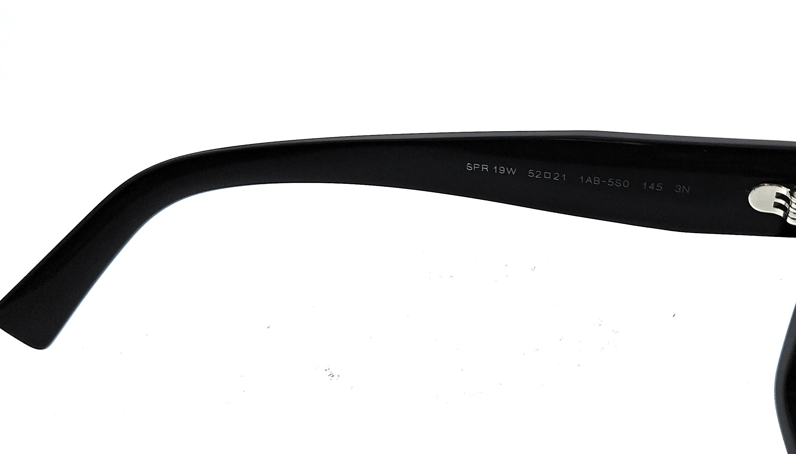 Prada 0PR 19WS 1AB5S0 Black Rectangle Sunglasses