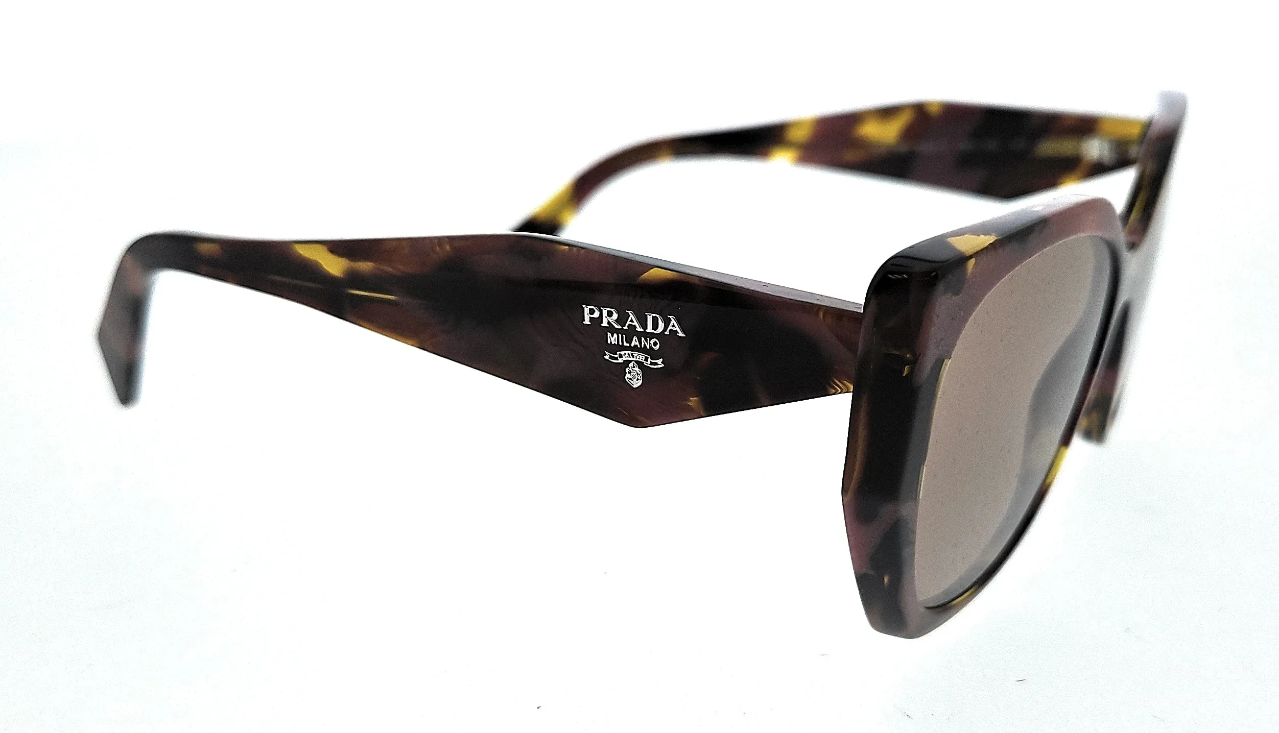 Prada 0PR 19ZS 18N10D Tortoise cognac begonia Square Sunglasses