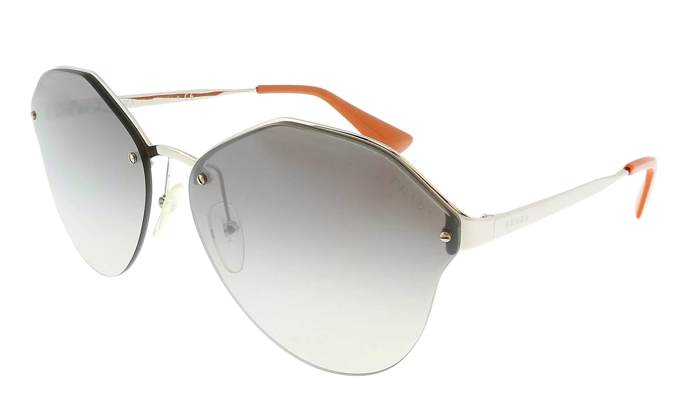 Prada 0PR 64TS 1BC4S1 Cat Walk Silver Cateye  Sunglasses