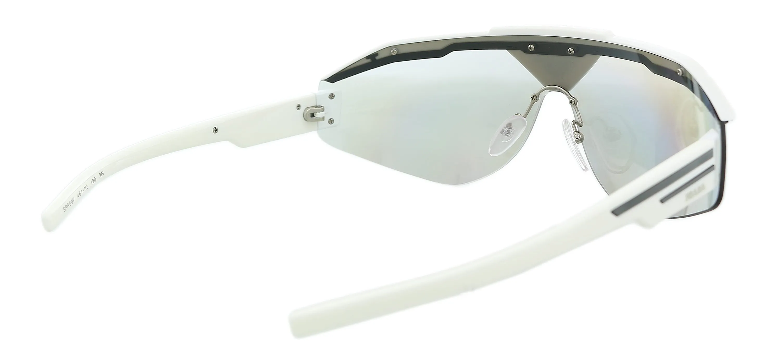 Prada 0PR 69VS 4611I2 White Sport Rectangle Sunglasses