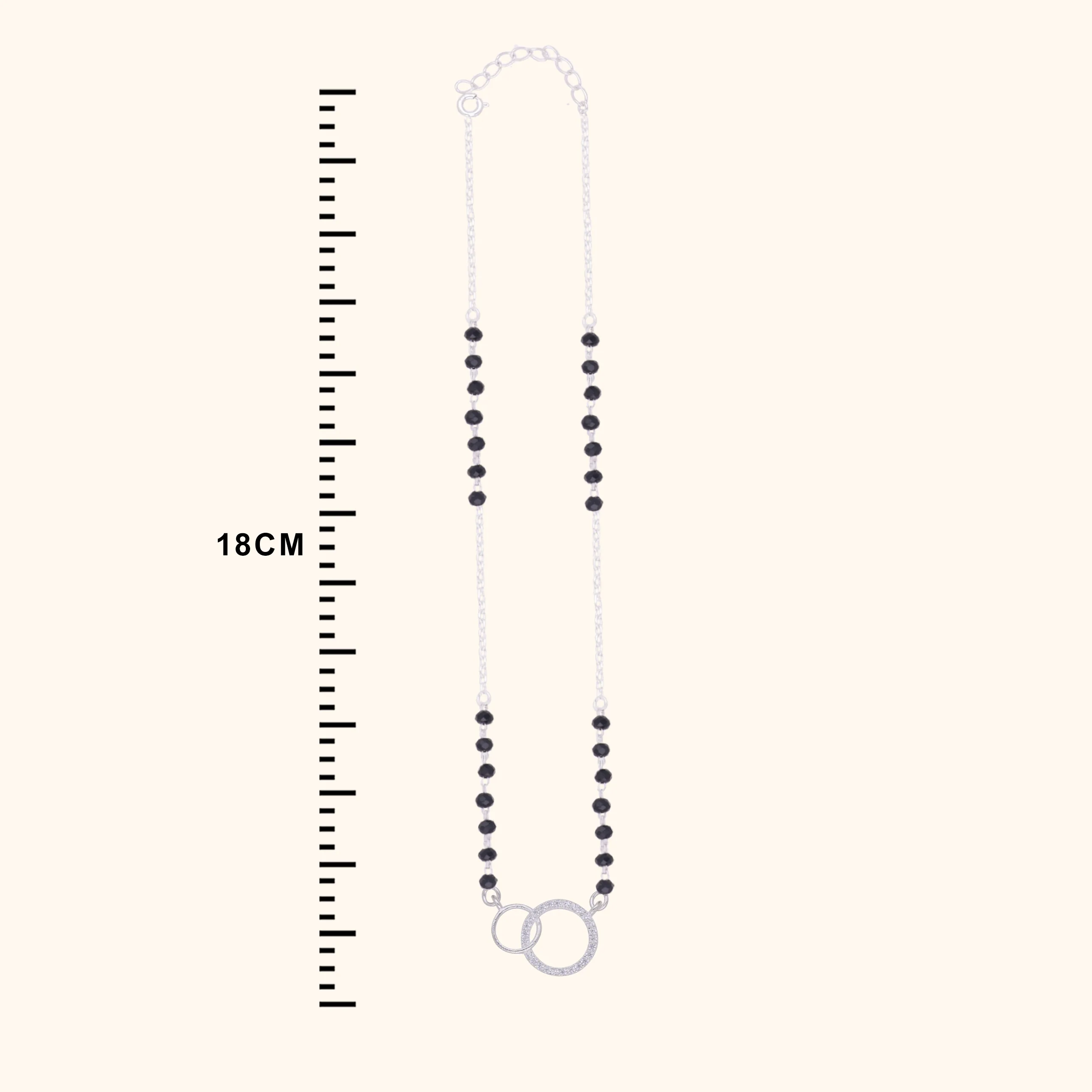 Radiant Silver Stone Mangalsutra Style