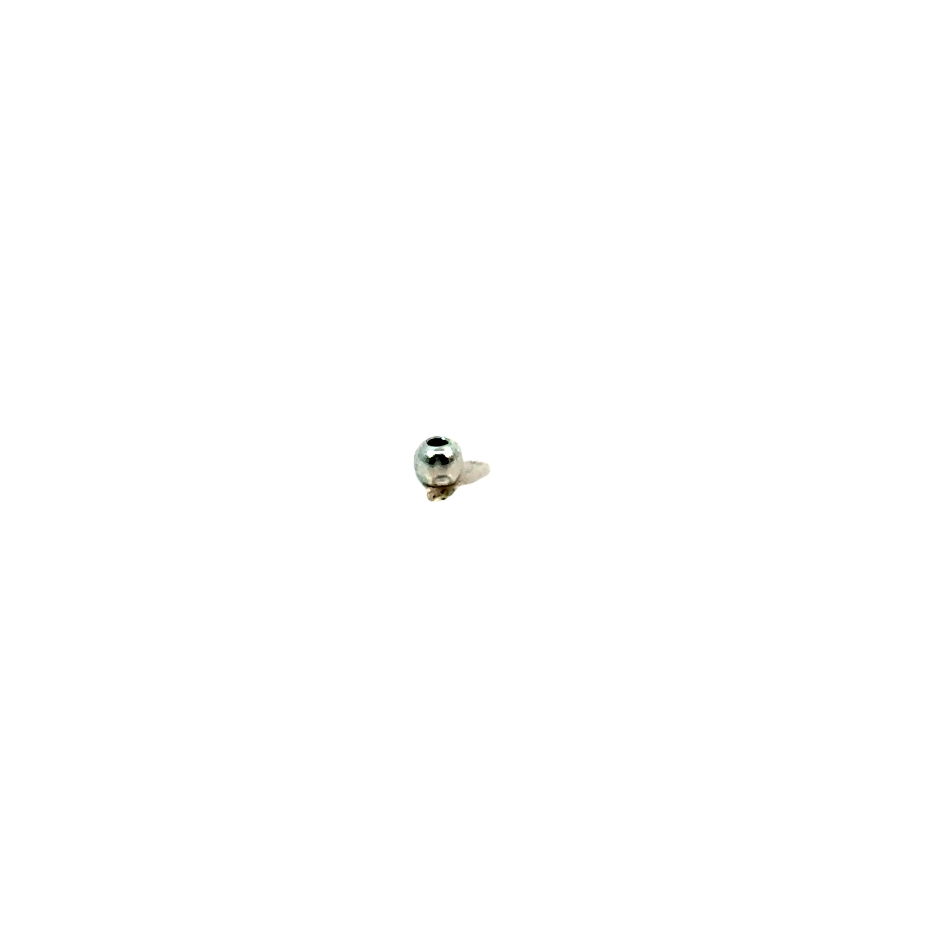 Simple Circular Round Beads, 10Pcs. to 110Pcs, Sizes: 2mm, 2.5mm, 3mm, 4mm, 5mm, 6mm, Sterling Silver Hole Size - 0.8 - 1.5mm.