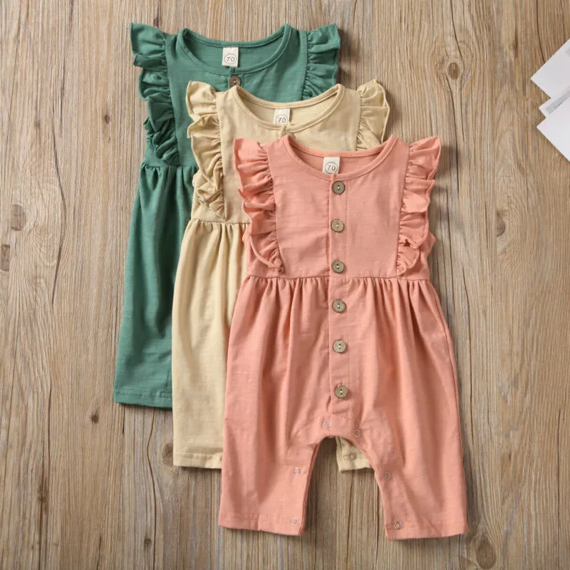 Sleeveless Ruffle Romper
