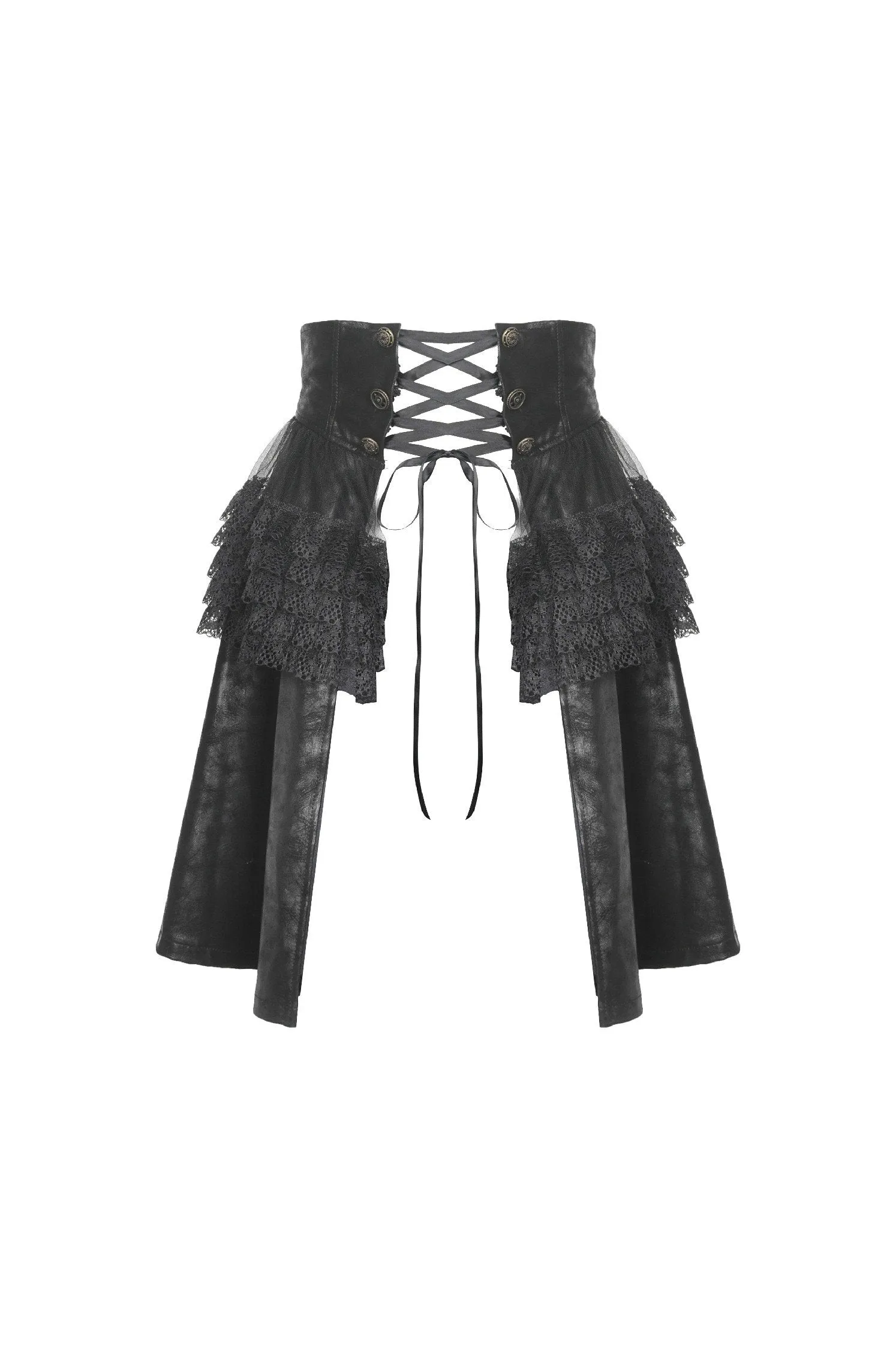 Steampunk layered short skirt KW186