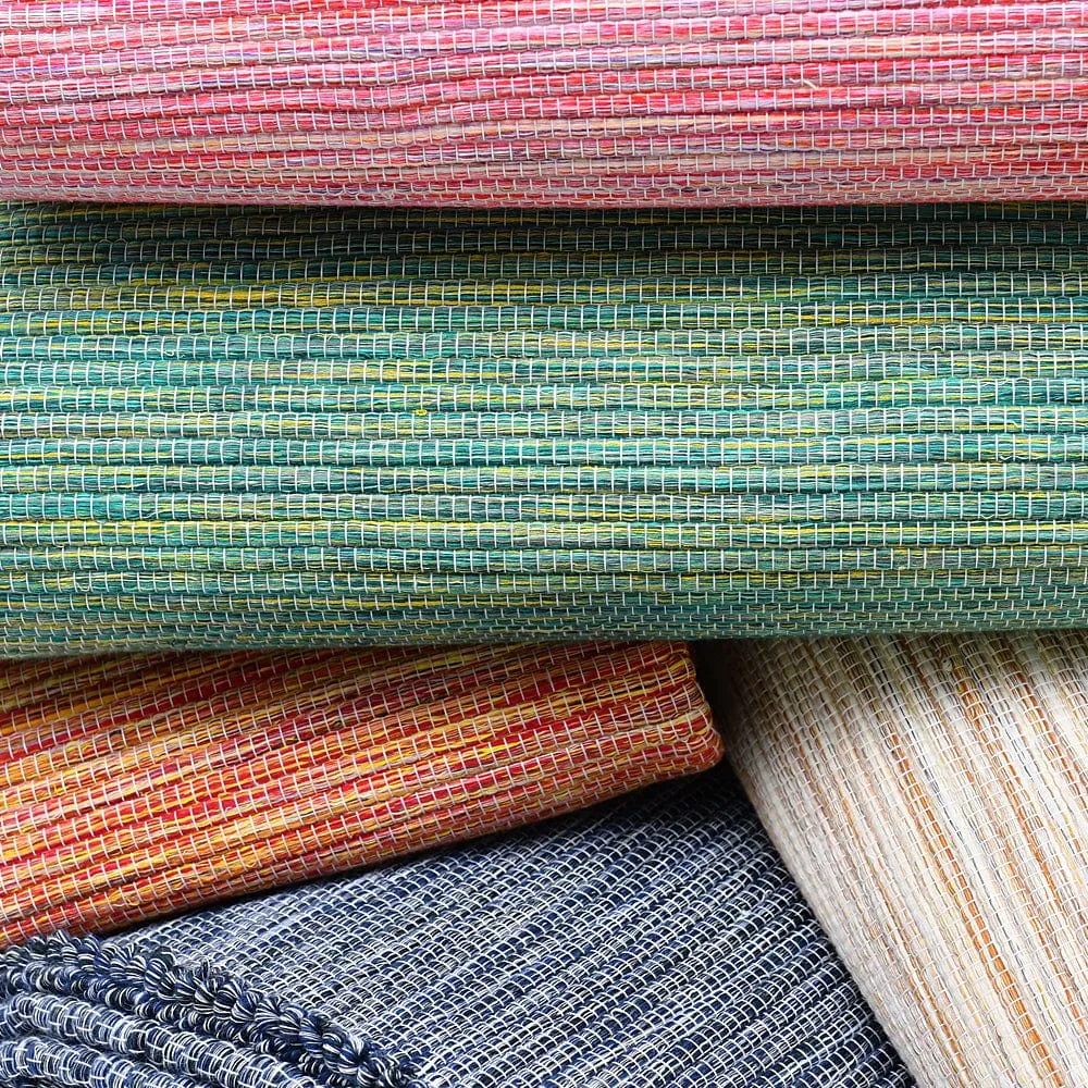 Tapis artisanal en fibres naturelles 200x150 - Orange