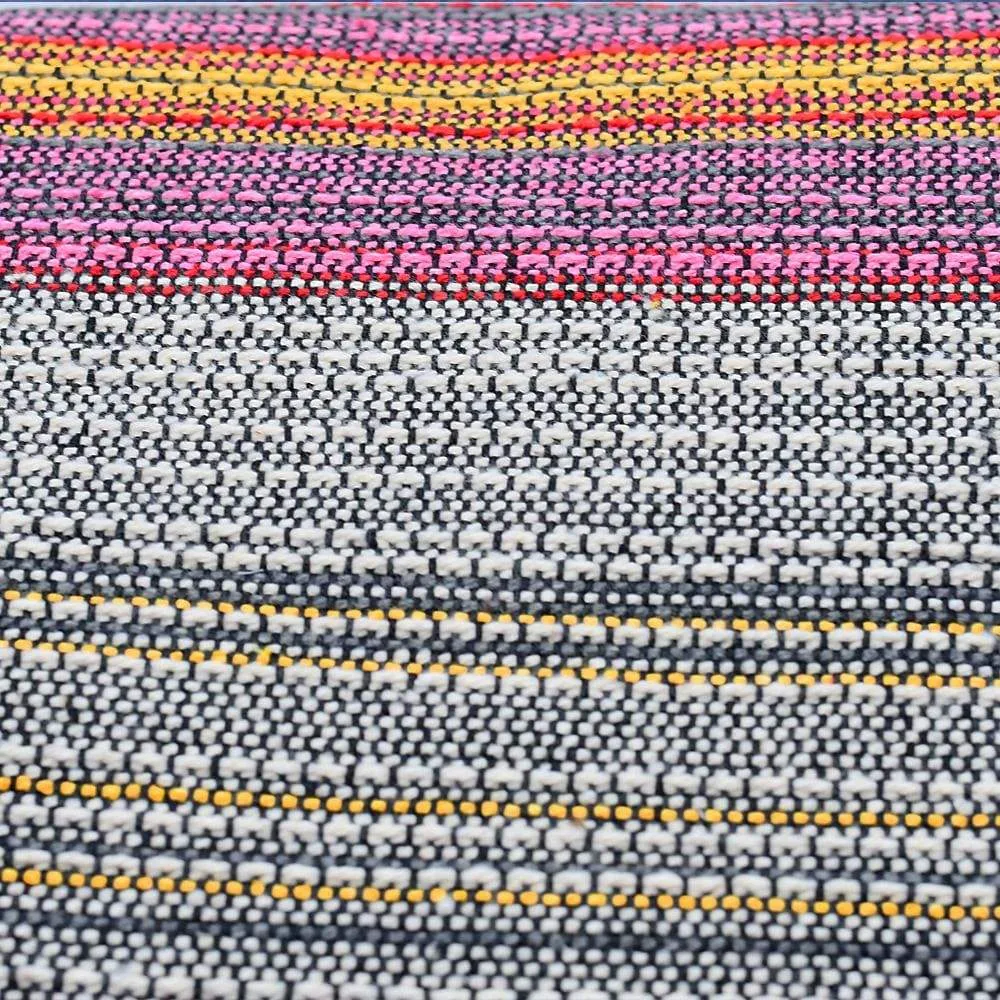 Tapis fin en coton 210x150 - Gris