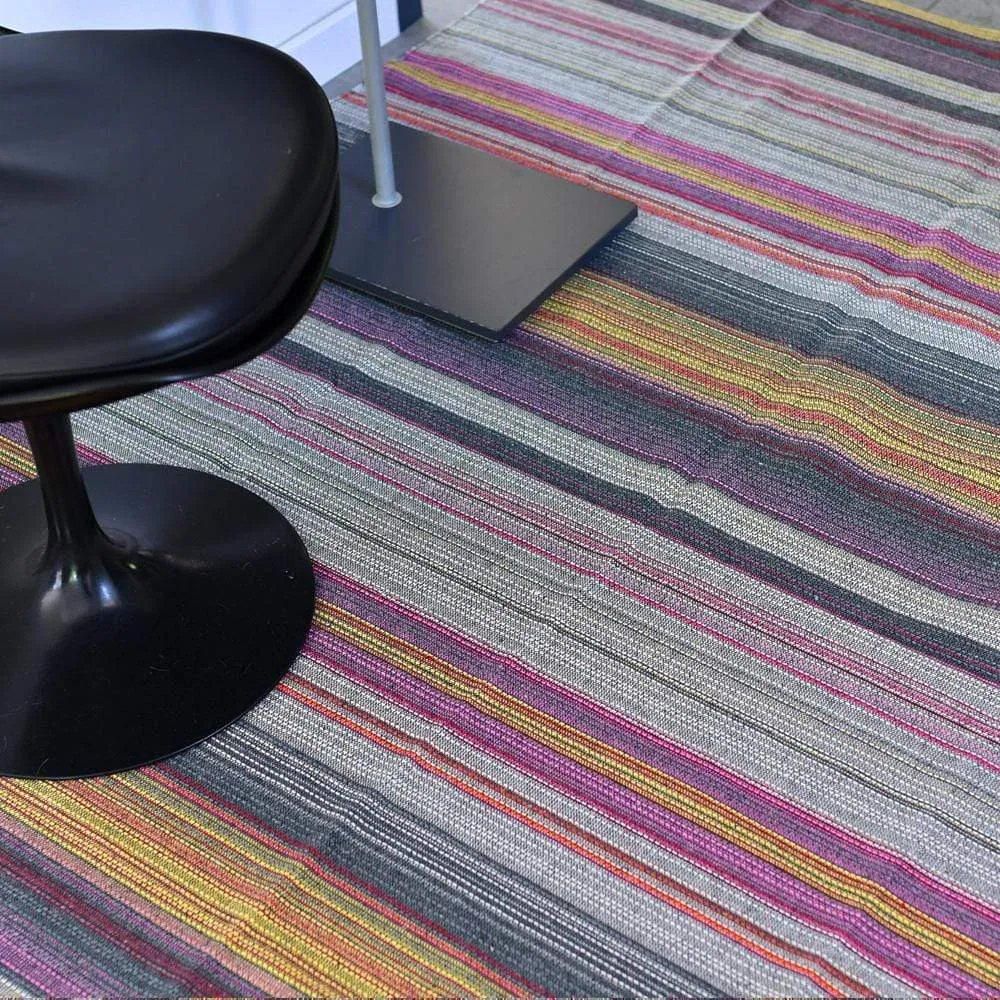 Tapis fin en coton 210x150 - Gris