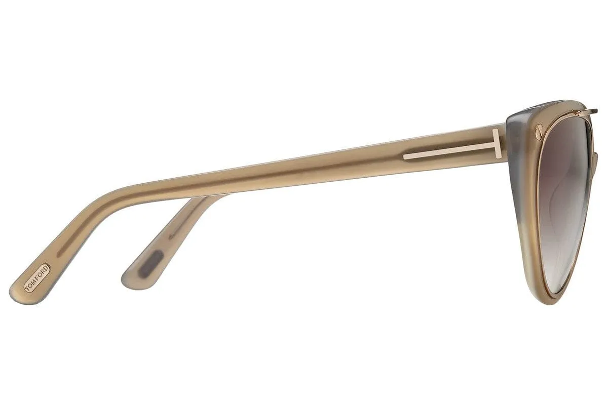 Tom Ford FT0384 34F Brown Round Edita Sunglasses
